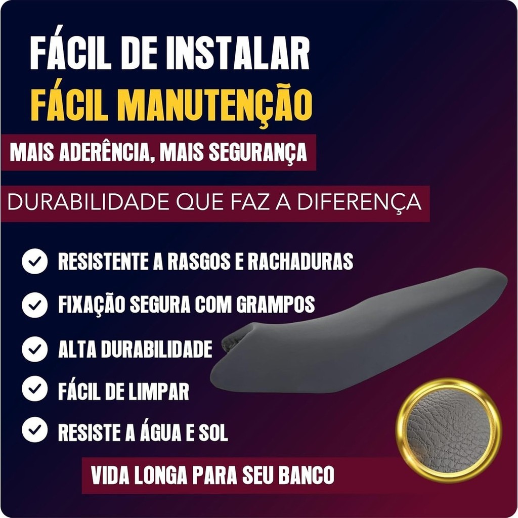 Capa Banco Emborrachada Titan Fan Bros Ybr Fazer Tornado Twister Lander Todas