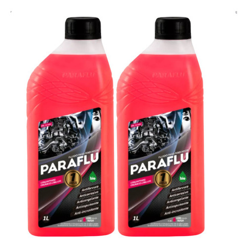Par 2 Aditivo Radiador Concetrado Universal Paraflu Rosa 1l em Oferta na Shopee