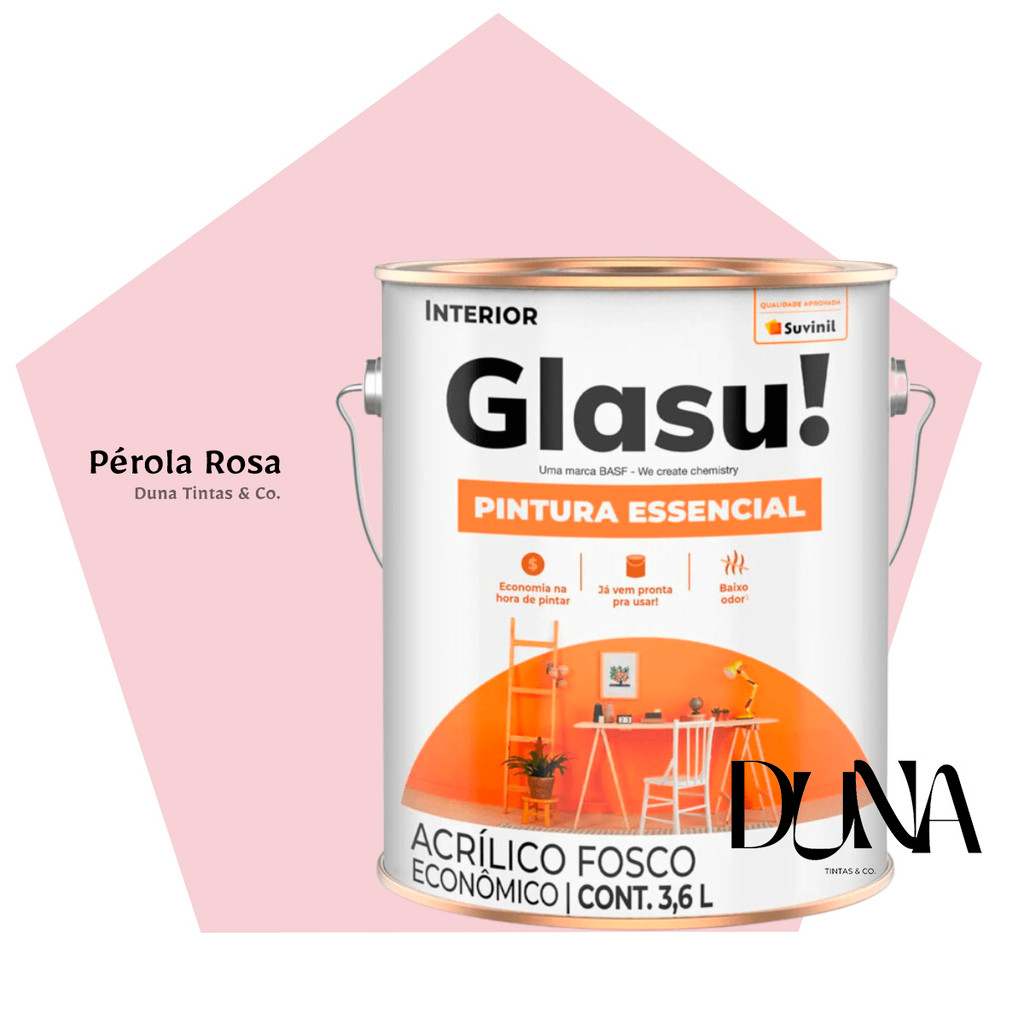 Tinta Antimofo Econômica Glasu Pérola Rosa 3,6L