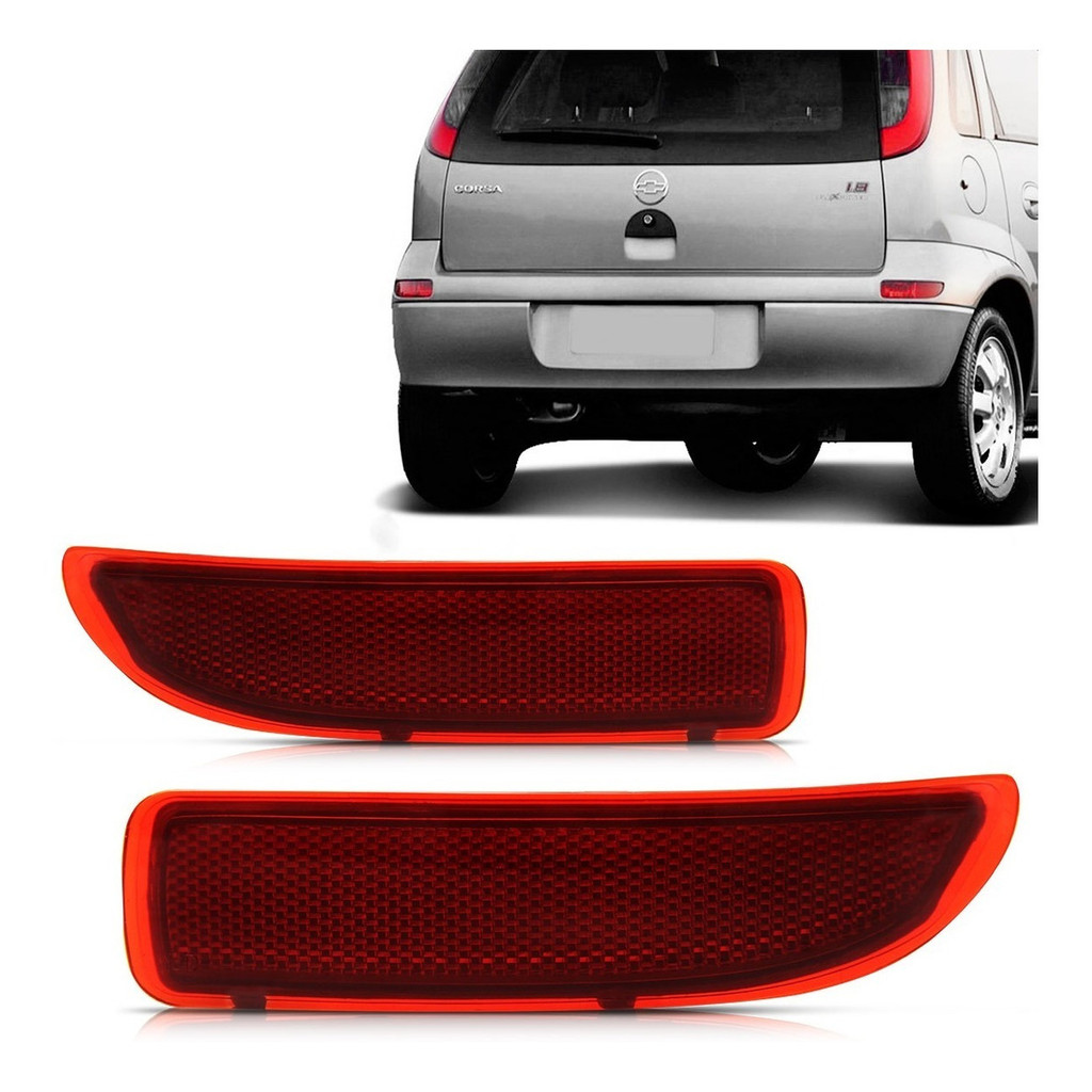 Refletor Parachoque Traseiro Corsa 2002 A 2011 2012 Rubi em Oferta na Shopee