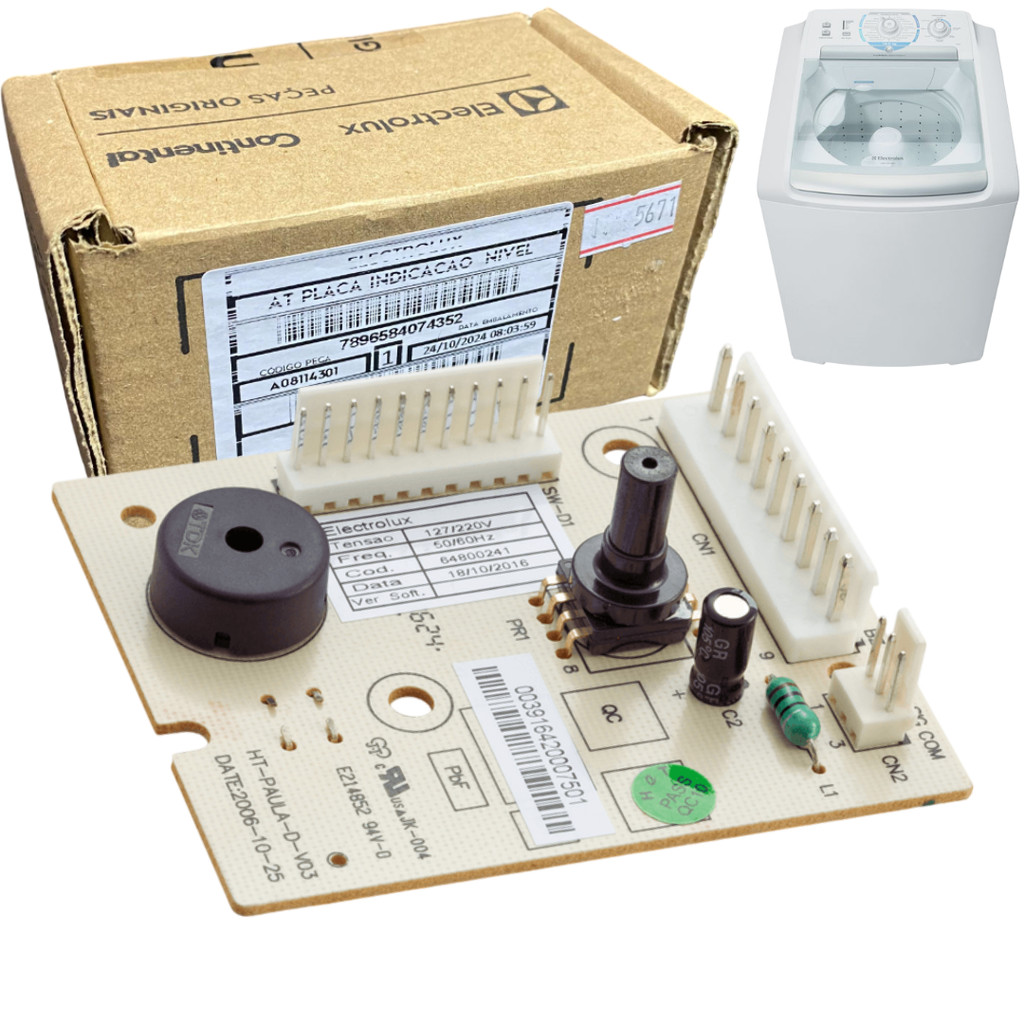 Placa de Nível Electrolux A08114301 64800241 Compatível com Modelos LTS12, LS12Q, LS32Y