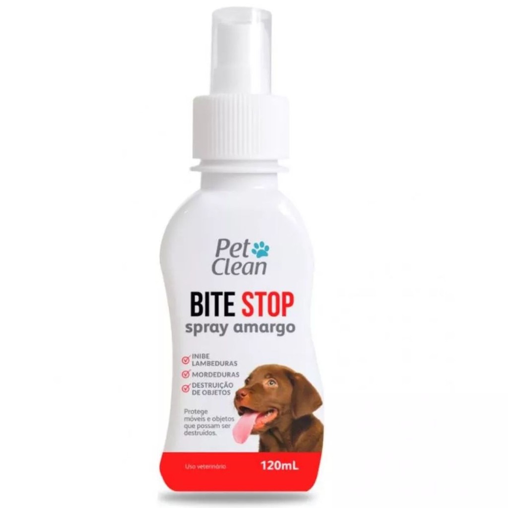 Bite Stop Spray Amargo Adestrador 120ml - Pet Clean em Oferta na Shopee