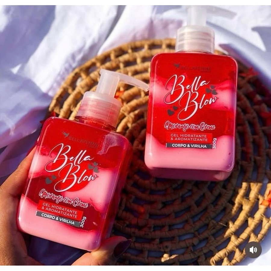 Blow Hidratante Corpo e Virilha Morango Com Creme Bella Femme - BF10186 - CEREJA - MORANGO...