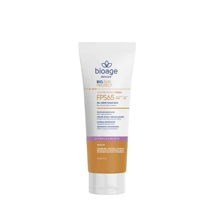 PROTETOR SOLAR BIOAGE ULTRACALMANTE E ULTRADEFINIÇÃO INCOLOR 45g : BIO-SUNPROTECT FPS65 1083-A