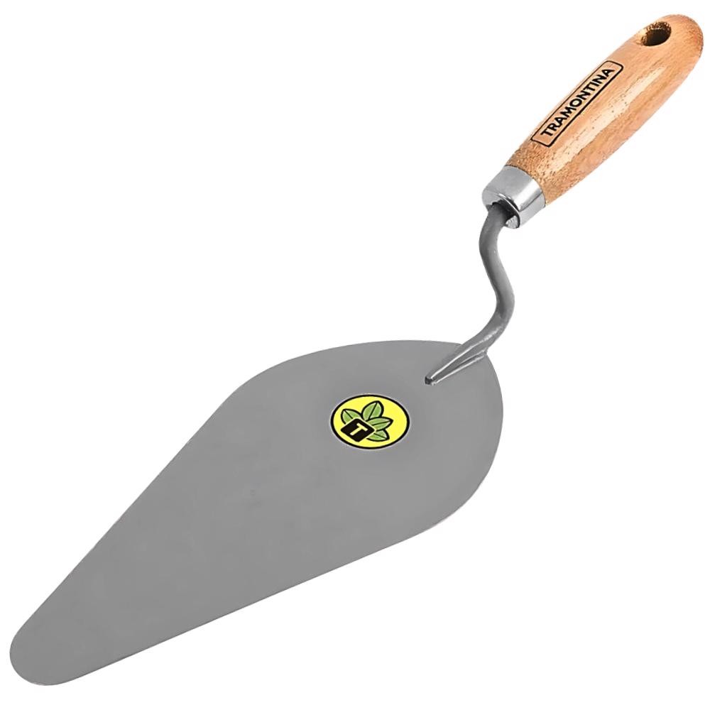 Colher de Pedreiro 9 POL em Aço com Cabo em Madeira TRAMONTINA em Oferta na Shopee