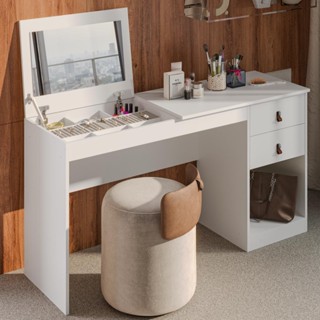 Escrivaninha e Penteadeira Telasul Versa Home com Espelho 2 Gavetas em Oferta na Shopee