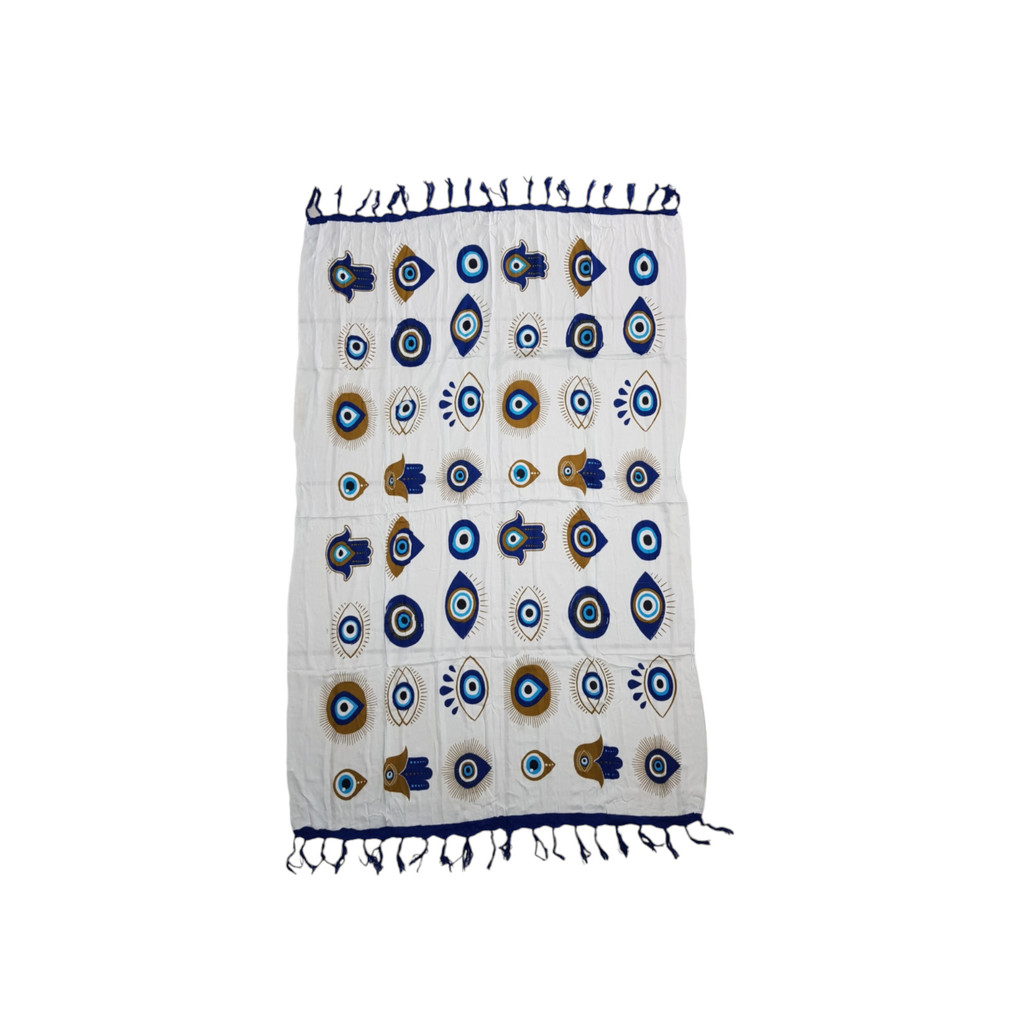 Canga de praia Olho grego/ Mandala olho grego em viscose