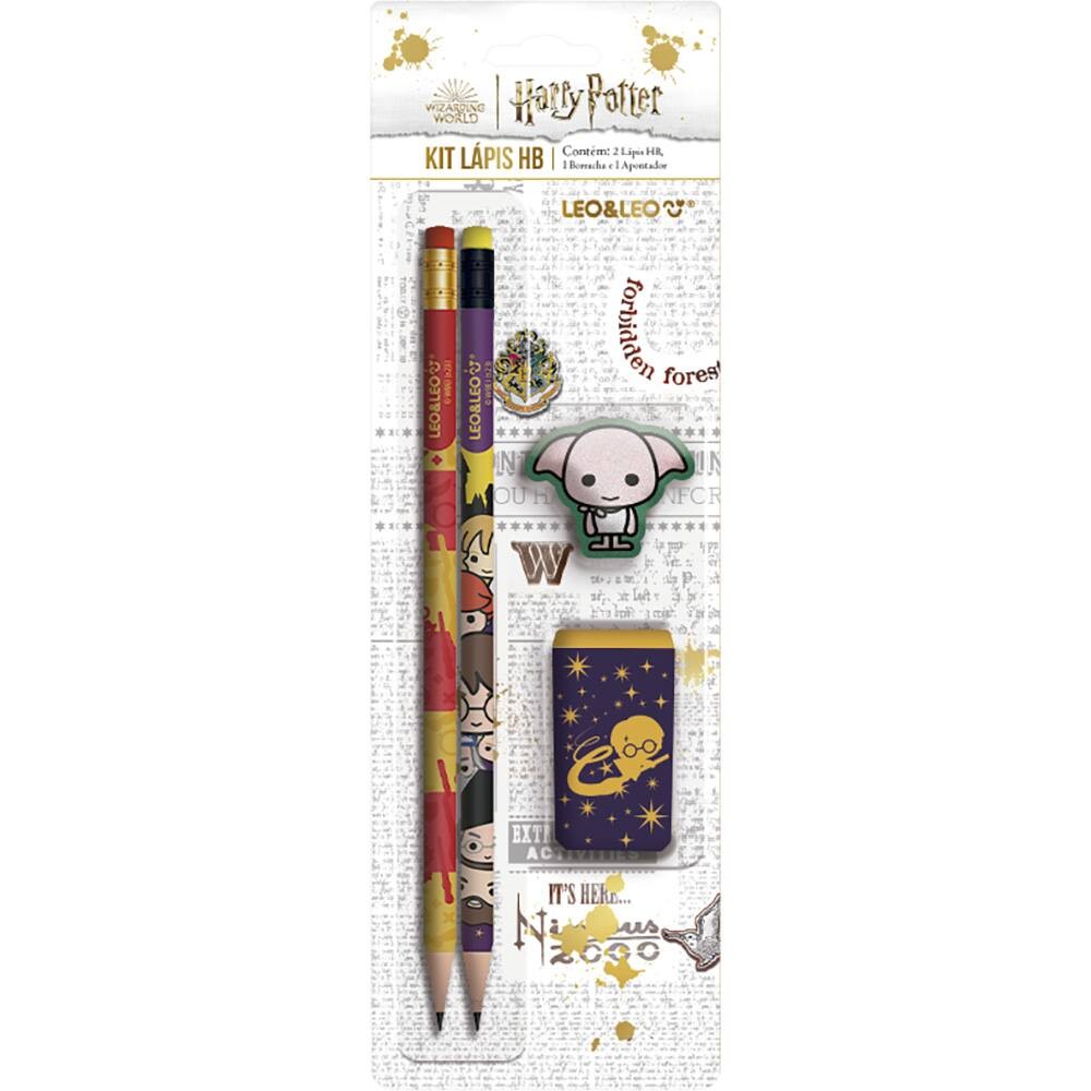 Kit Lapis HB Harry Potter 2 Lapis/Apontador/Borracha Leo&Leo