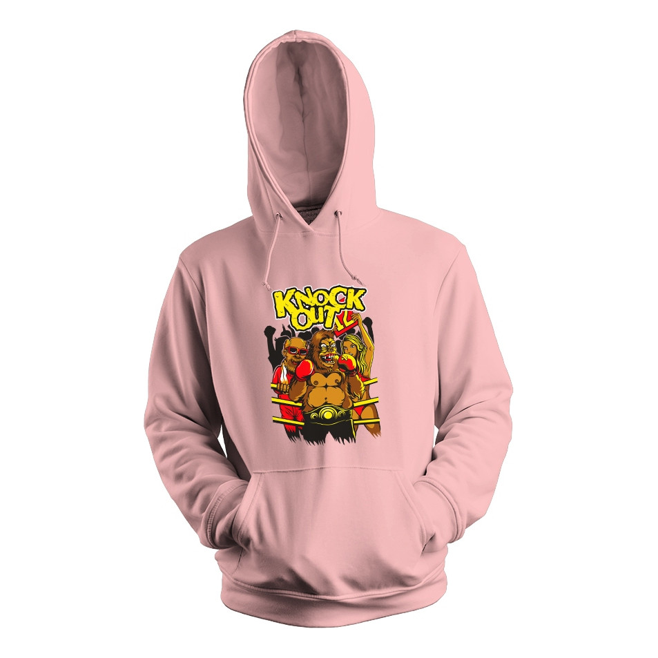 Blusa Frio Moletom Flanelado Com Capuz Estampa Luta Ringue