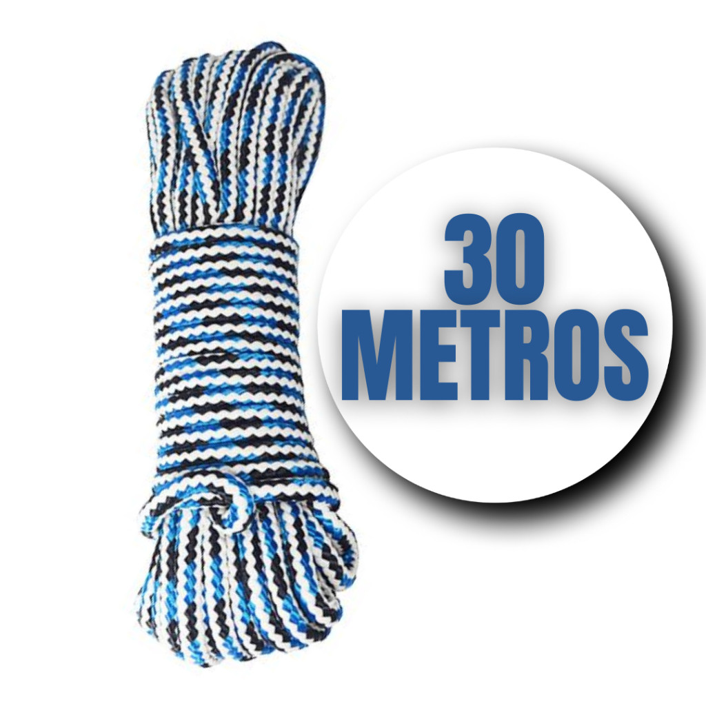 30 Metros Corda para Carga de Caminhão Balanço Uso Geral Cobertura Pintura Construção - 8mm Firmeza