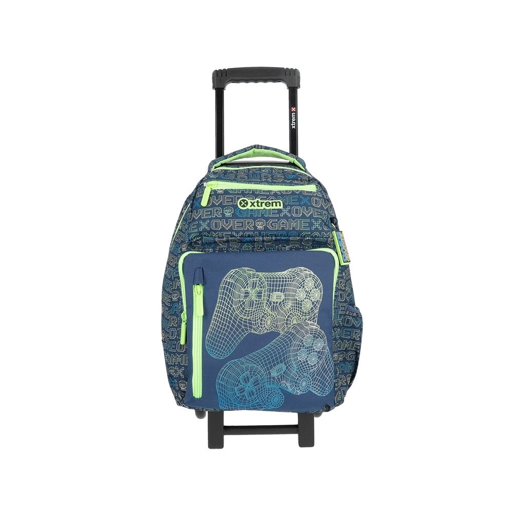 Mochila de Rodinha Infantil Xtrem New Run Gamer Azul em Oferta na Shopee