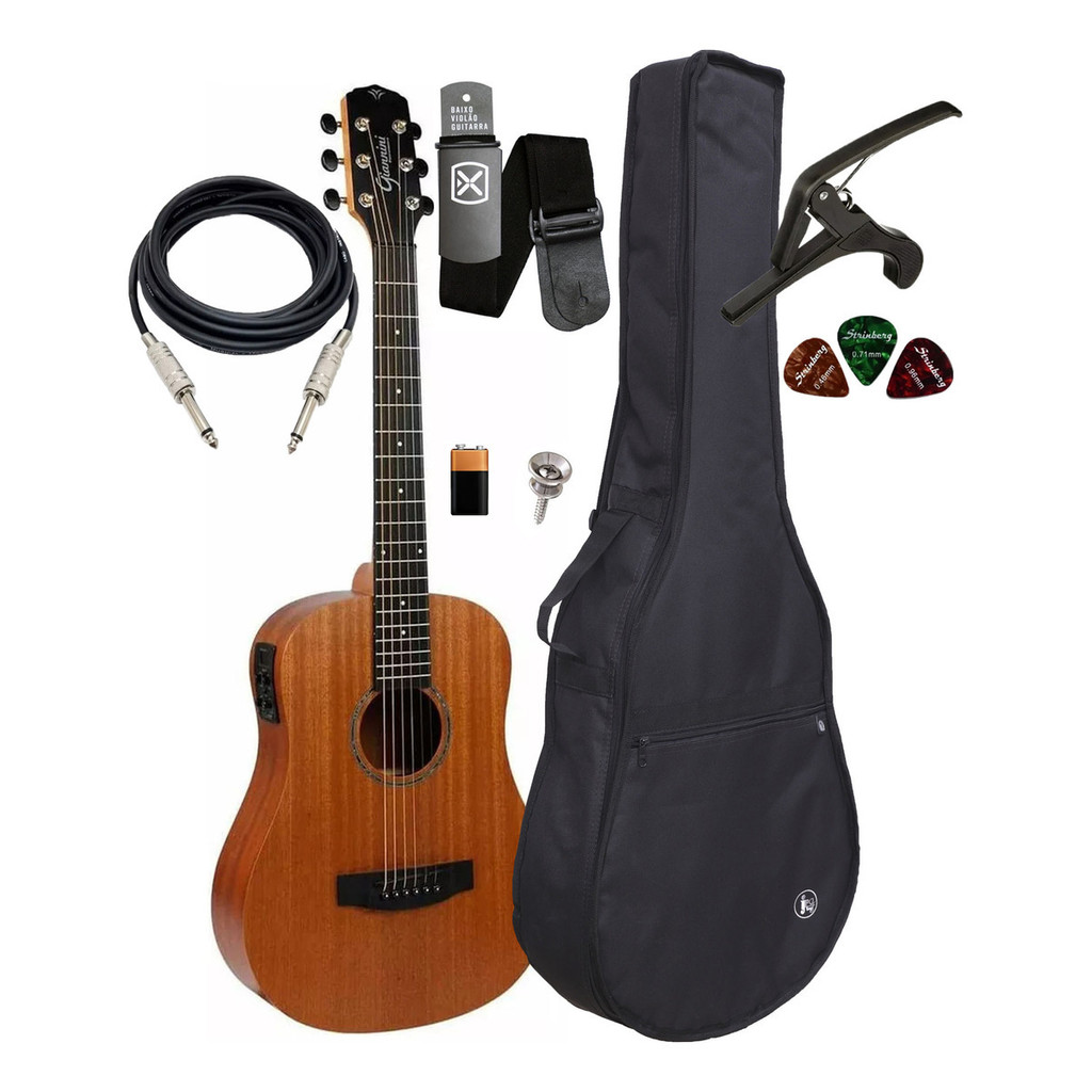 Violão Giannini Gtg-36s Eq Ws + Capa E Acessórios