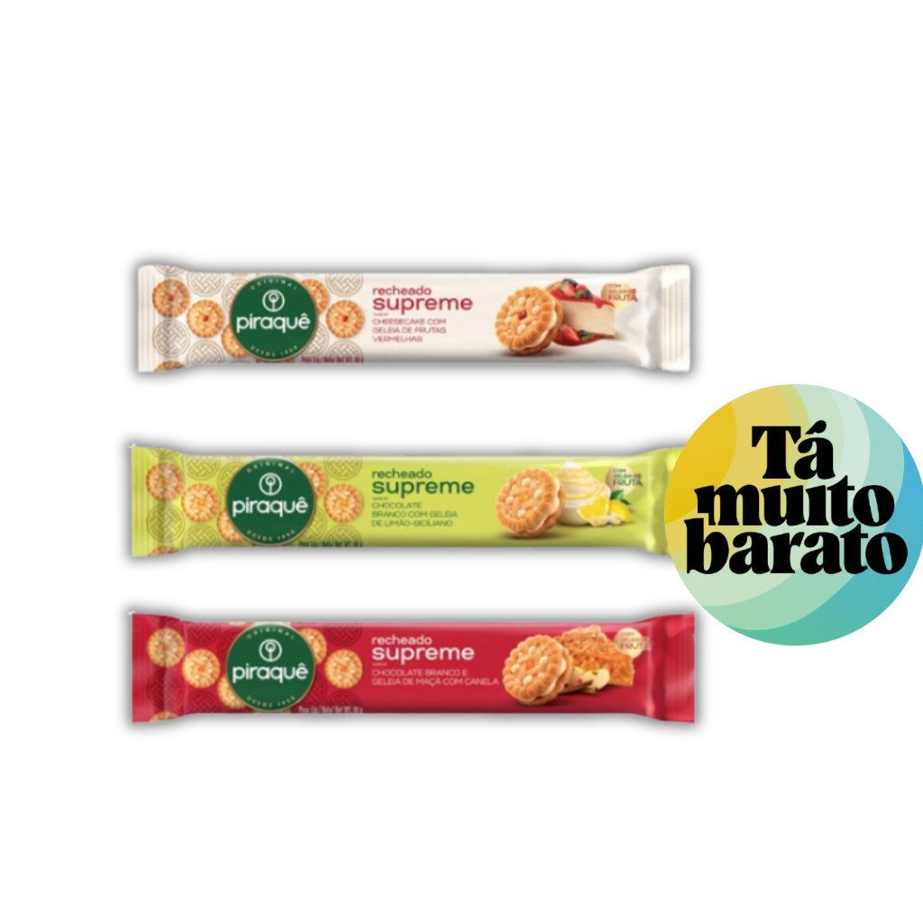 OPÇÕES Biscoito Recheado Piraquê Supreme Pacote 80g