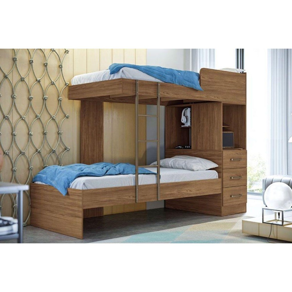 Beliche Havana Plus c/ 3 gavetas Jatobá - Santos Andirá - Home & Living