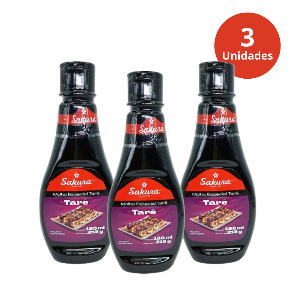 Kit 3x Molho Tarê Teriyaki Sakura 180ml
