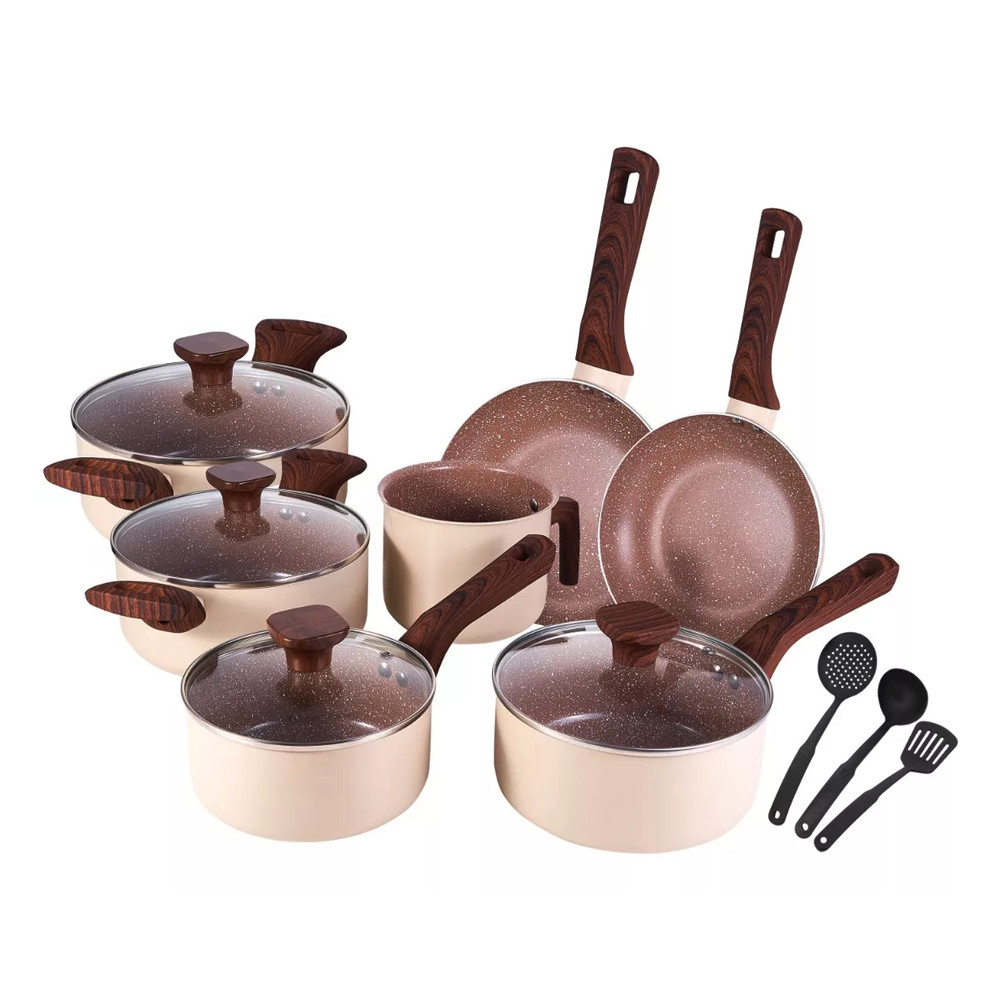 Kit Jogo De Panelas Com Revestimento CerÂMico 10 PeÇAs InduÇÃO Mimo Style - Home & Living
