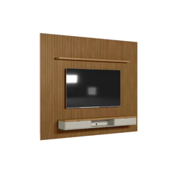 Painel Modular Ripado 3m com Nicho e Prateleira Linea Brasil