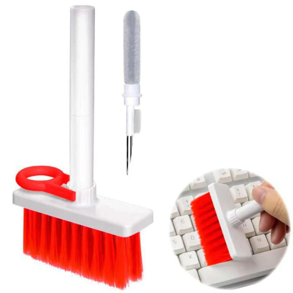 Escova 5 em 1 Pincel de Limpeza Multifuncional Limpa Teclados Fone de Ouvido