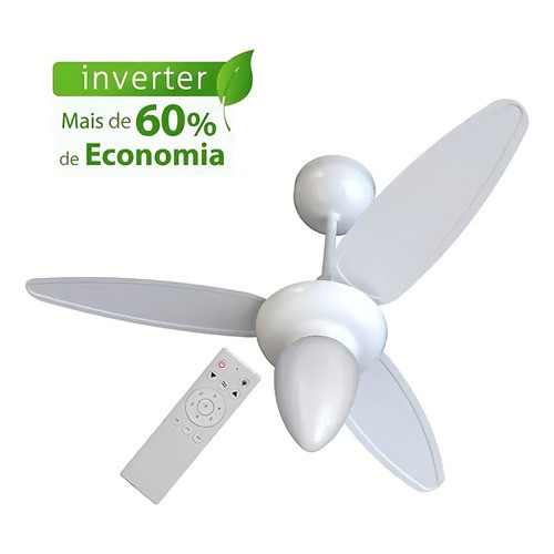 Ventilador De Teto Inverter Wind C/ Controle Bivolt Ventisol Cor Da Estrutura Branco Cor Das Pás Branco Diâmetro 96 Cm M