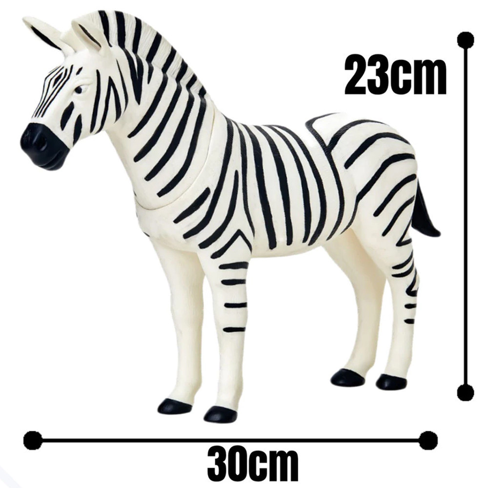 Boneco Zebra Safari 30cm  Brinquedo Animal Realista em Vinil Ideal para Crianças e Colecionadores em Oferta na Shopee