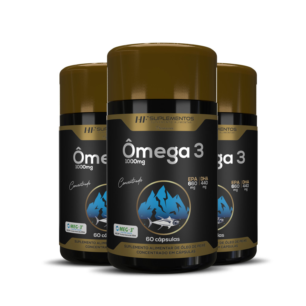 3X OMEGA 3 ALASCA COM SELO MEG 3 60CAPS HF