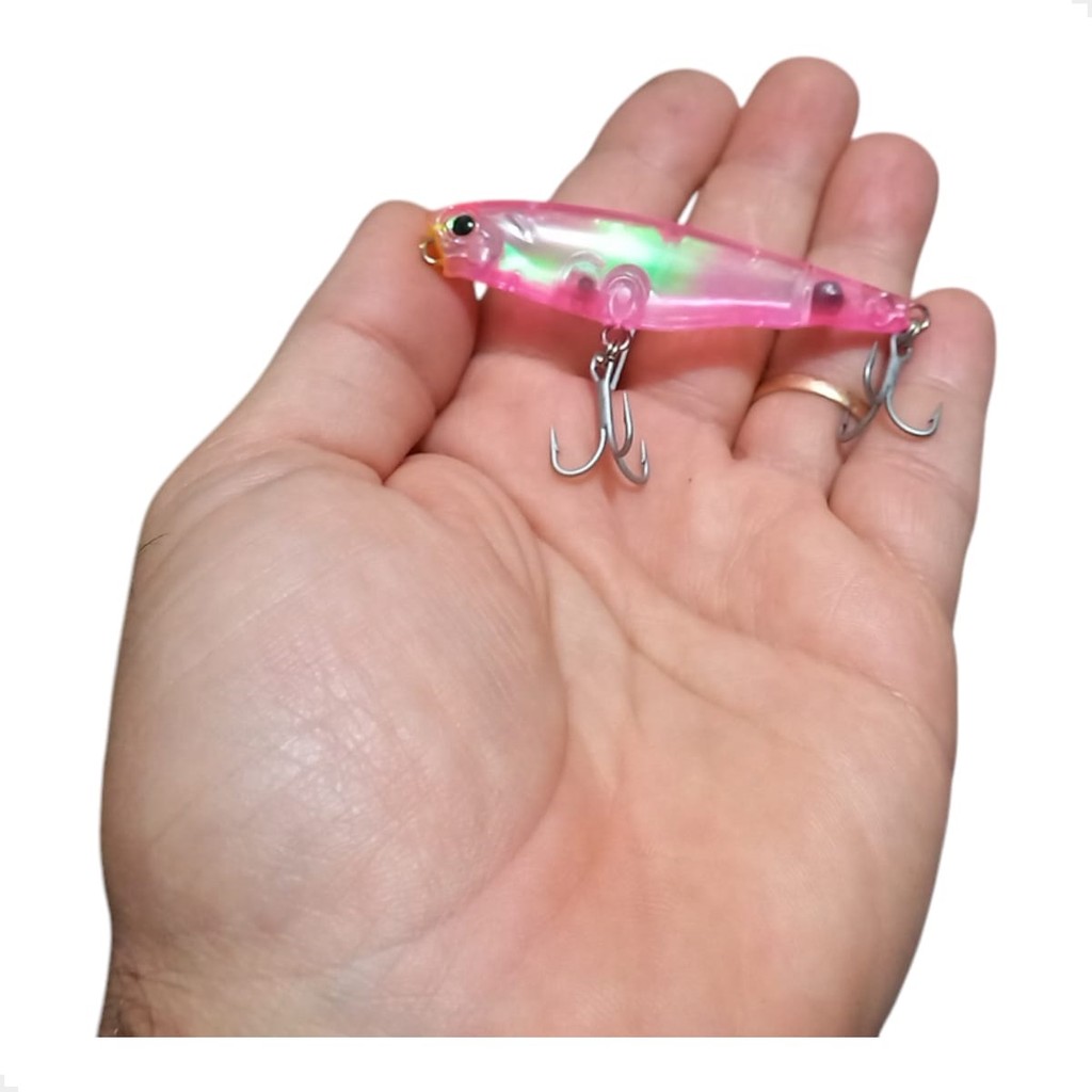 Isca Camurim 70 da KV zara stick de 7cm boca côncava popper