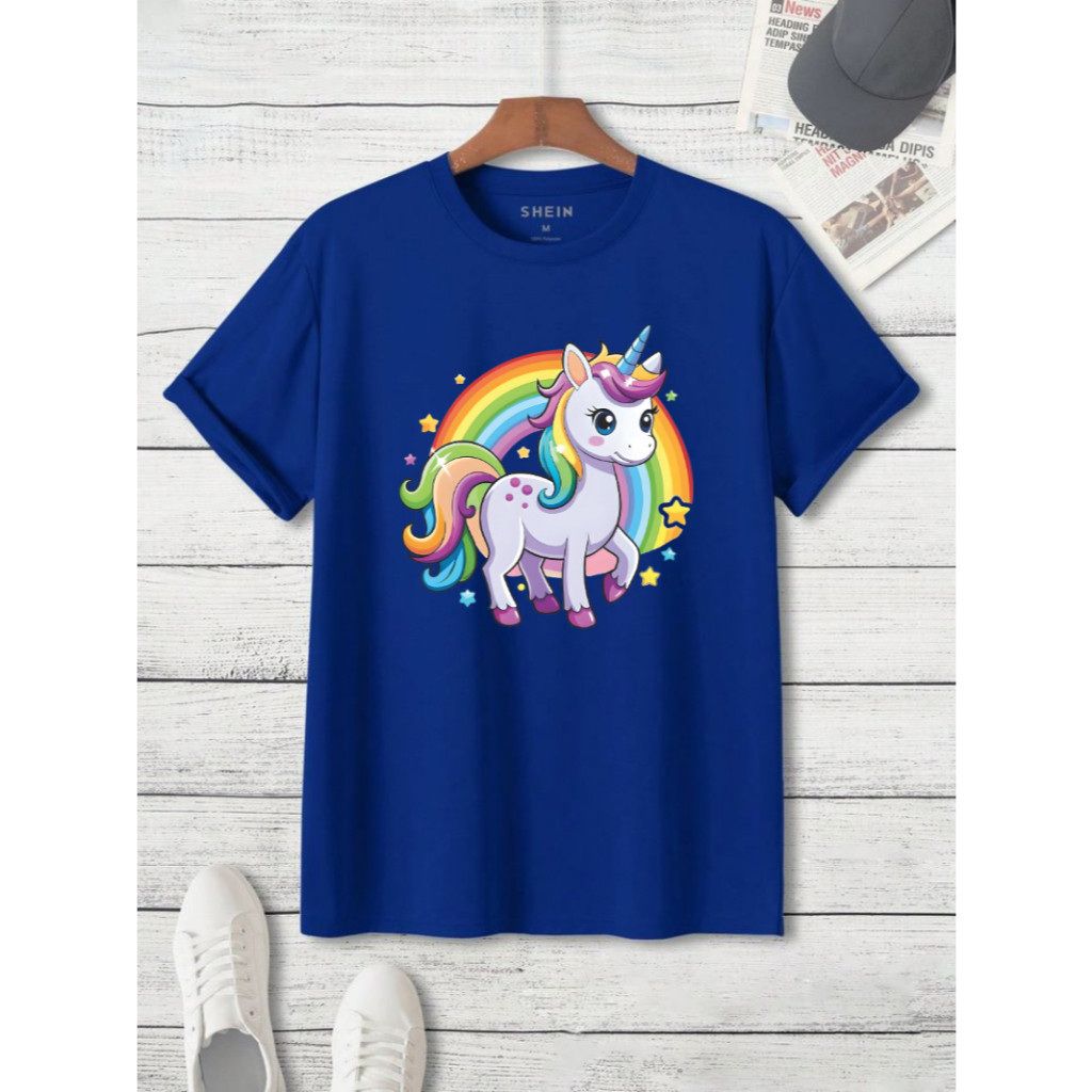 Camiseta Unicórnio Infantil do 04 ao 16 Blusa Desenho Jogos Games Animado Camisa Unissex Criança