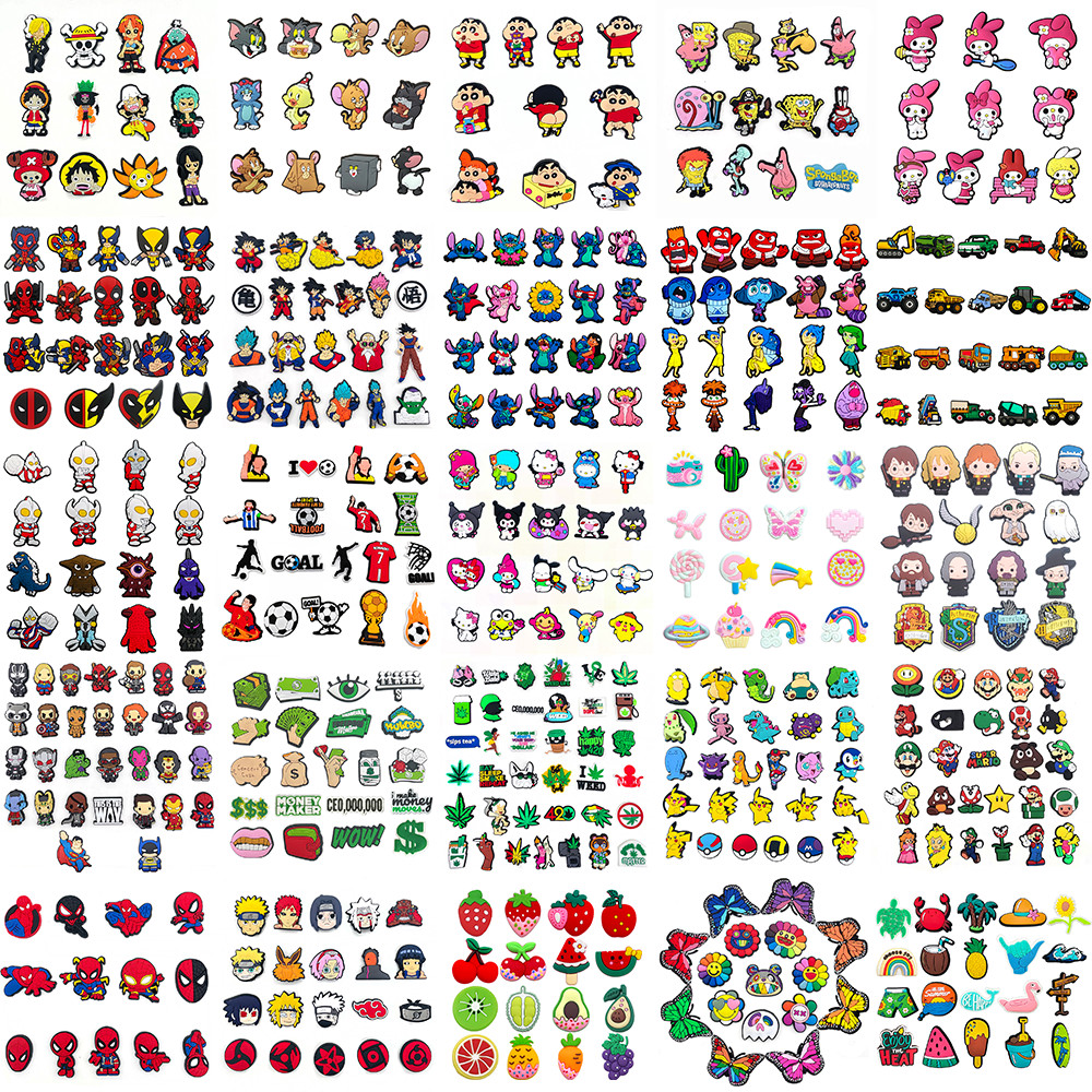 100 Conjuntos Mais Vendidos Tênis Encantos Sandálias Pingente Botão Original Sapato Tamanco Pinos Presentes Para Amigos