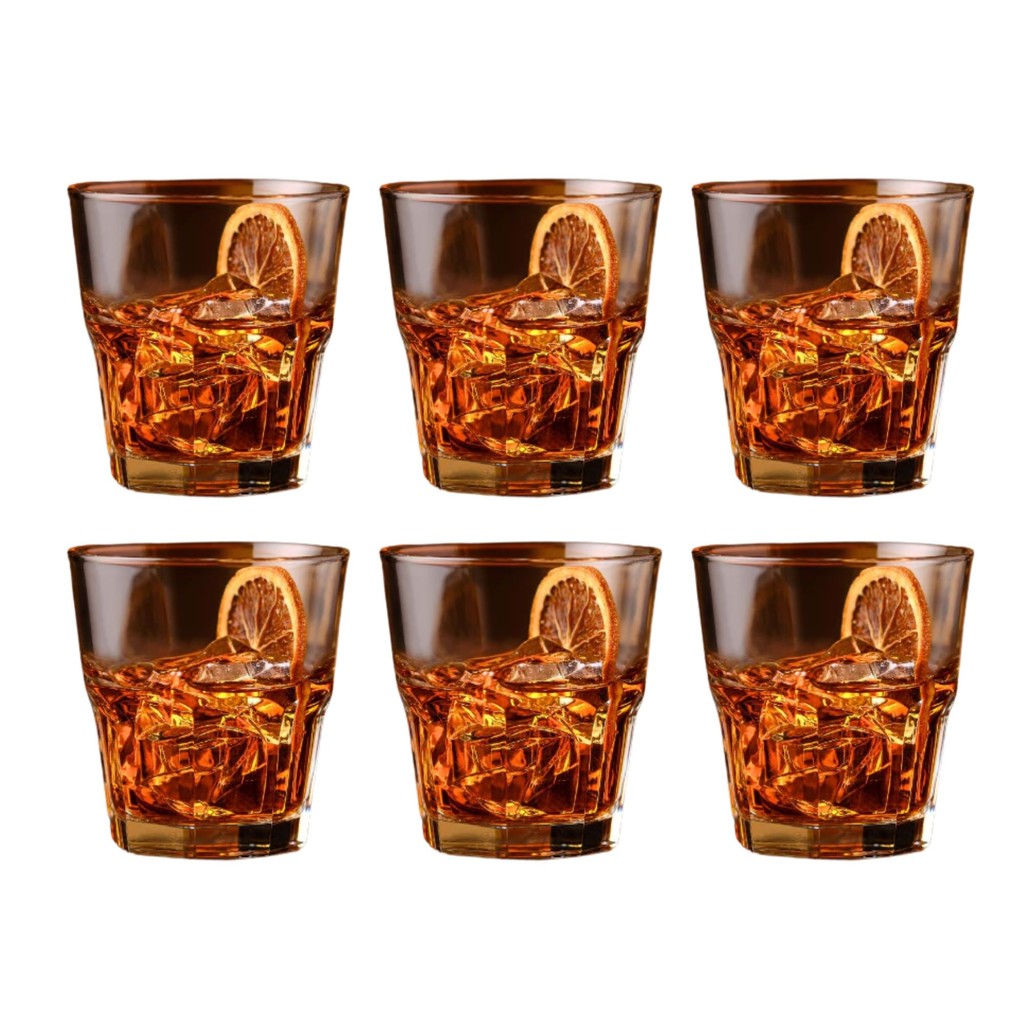Jogo Com 6 Copos De Shot De Vidro Para Bar Dose Tequila Cachaça Pequeno 45ml Design Casual Moderno