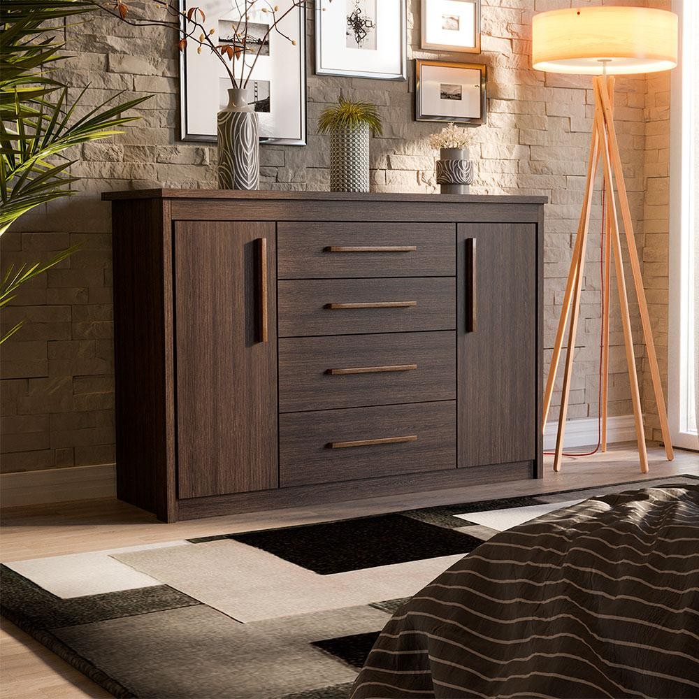 Cômoda Elegance 2 PT 4 GV Capuccino Wood