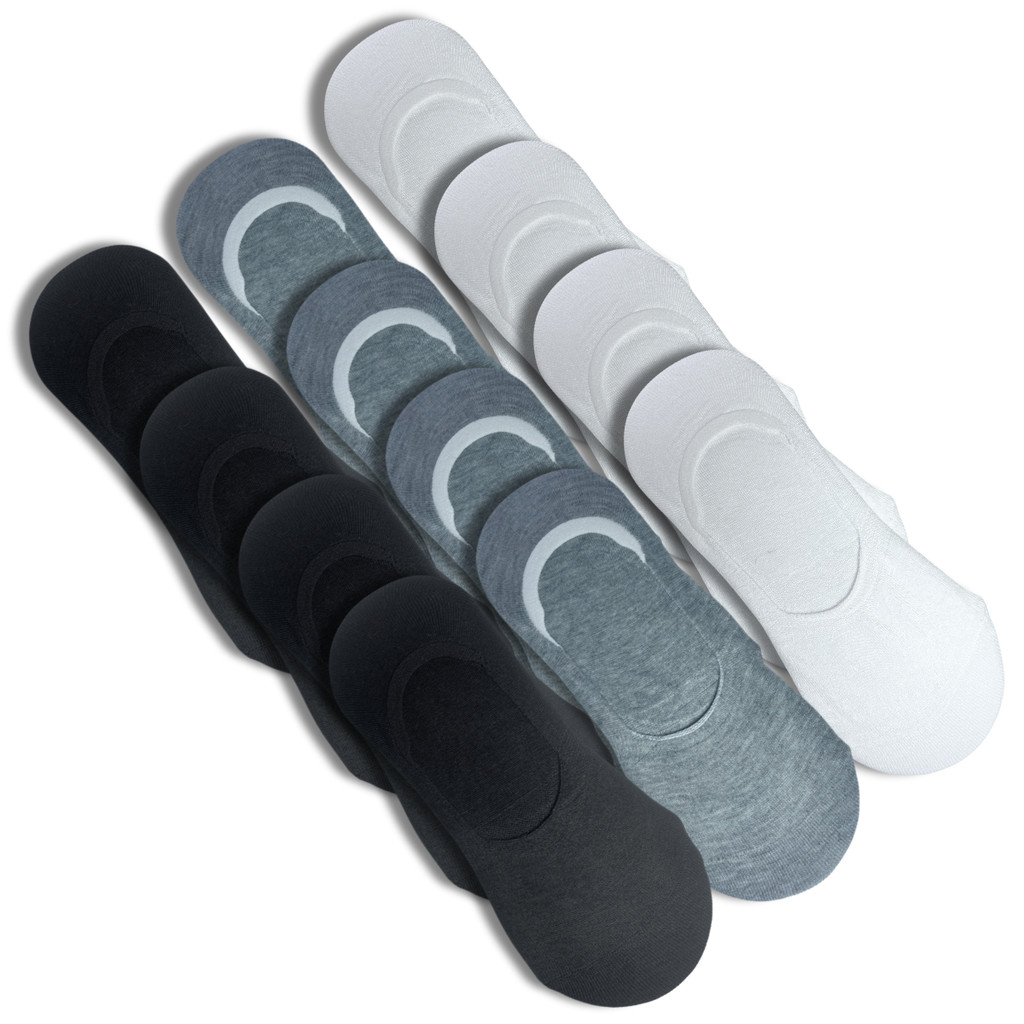 Kit 12 Meia Soquete Invisível Preta Cinza Branca Azul