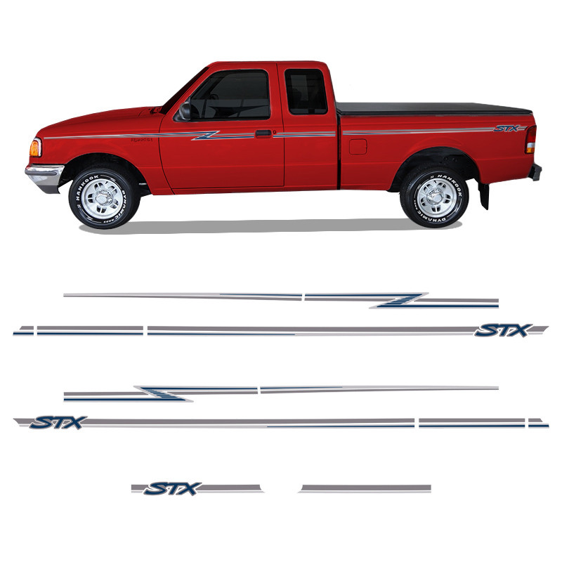 Faixa Ranger Stx 1995 Cabine King Adesivo Lateral/Traseiro