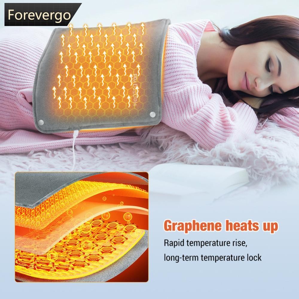 FOREVERGO Almofada De Aquecimento Rápido De Grafeno Com Temperatura Ajustável E Temporização Fonte De Alimentação USB Es em Oferta na Shopee