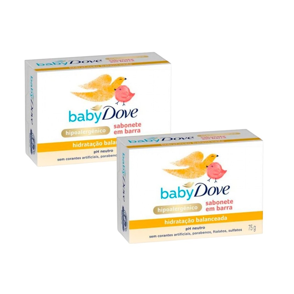 Dove Baby Kit 2un Sabonete em Barra Hidratação Balanceada - 75g