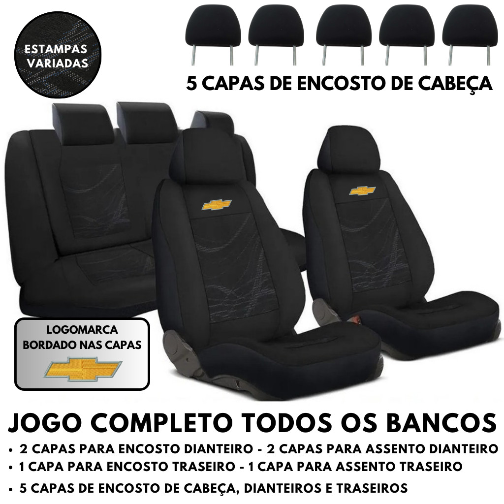 Capa De Banco Automotivo Em Tecido Original Carro Chevrolet Corsa Celta Prisma Onix Agile