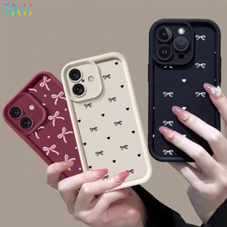 Preto Amor Coração Bownot Padrão Caso De Telefone Para OPPO A18 A38 A58 A78 A98 A76 A60 A77S A79 A96 Casos Capa em Oferta na Shopee