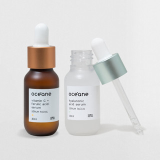 Kit Sérum Facial com Ácido Hialurônico + Sérum Facial de Vitamina C e Ácido Ferulico (2 Produtos) em Oferta na Shopee