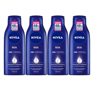 Kit 4 Cremes Hidratantes Corporais Nívea Body Extra Seca 400ml em Oferta na Shopee