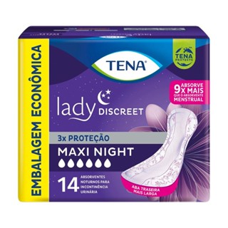Absorvente para Incontinência Urinária Tena Lady Discreet Maxi Night 14 Unidades em Oferta na Shopee
