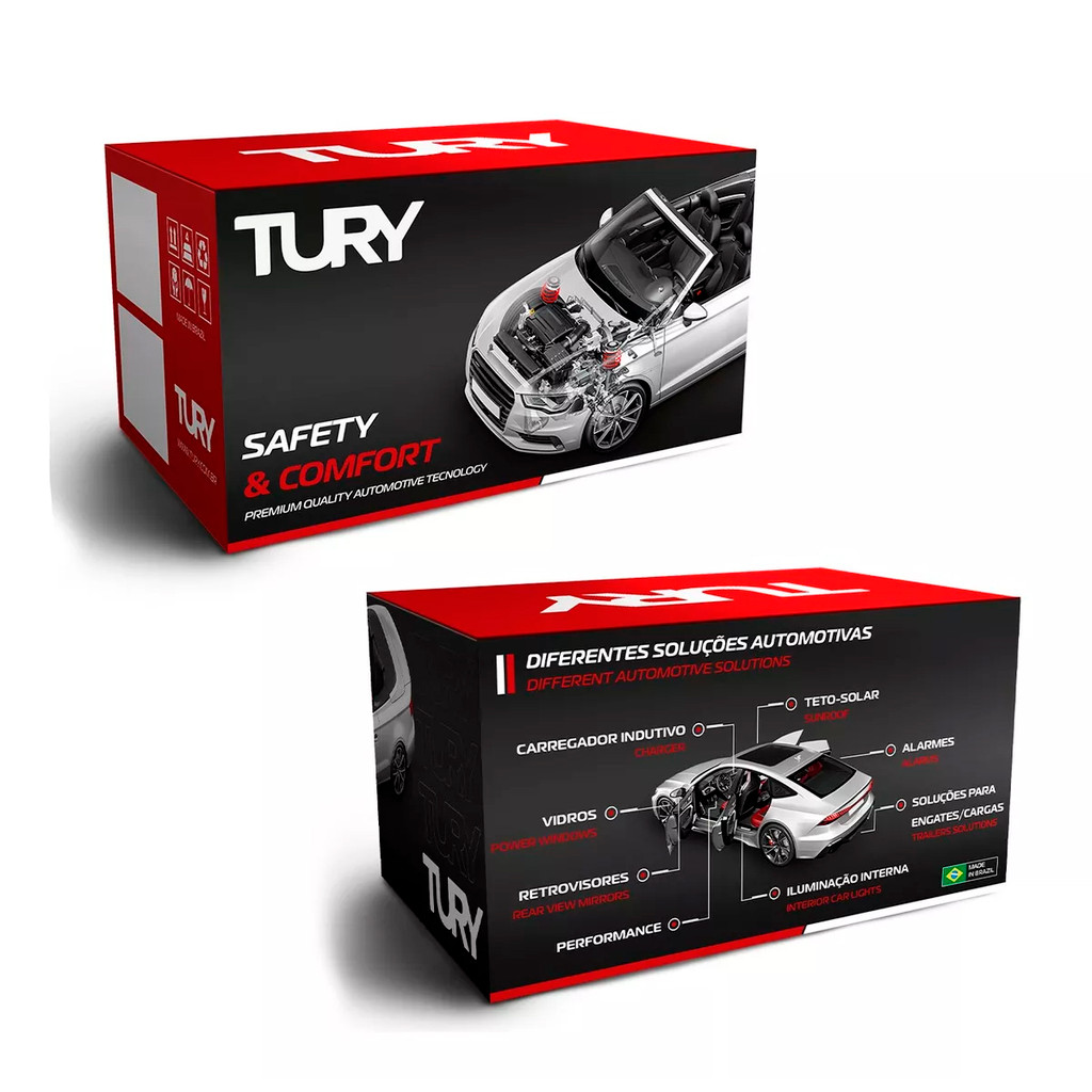 Modulo de Retrovisor Tury PARK1.50.0AS com Tilt Down - Ecosport 13/17 Ecosport Direct 18/...