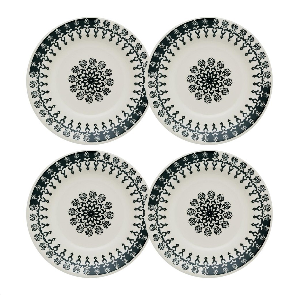 Jogo de 4 Pratos Fundos 21,5 Cm Donna Folk