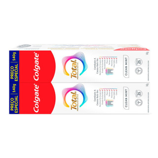 Creme Dental Colgate Total Clean Mint  2 Unidades de 140g cada em Oferta na Shopee