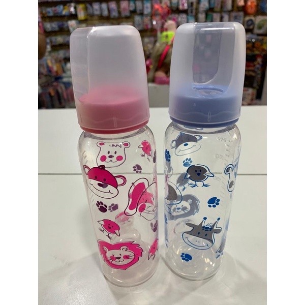 Mamadeira Pituca Bico Orto ou Redondo Barato 240ml (1 unidade ) rosa e azul em Oferta na Shopee
