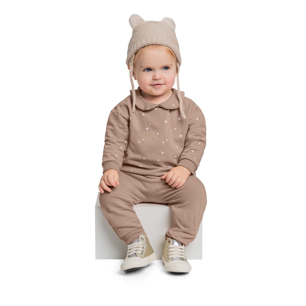 Conjunto com Blusão e Calça em Molecotton para Bebê Menina Quimby