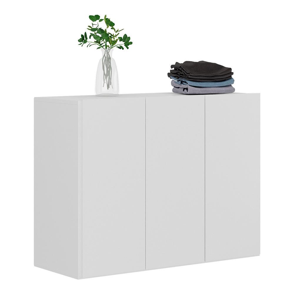 Armário Lavanderia Suspenso com 3 Portas Multimóveis MP5032 Branco em Oferta na Shopee