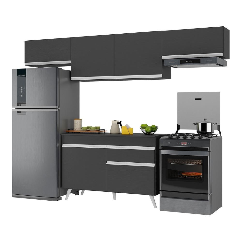 Armário de Cozinha Compacta 260cm Veneza Multimóveis V3697 em Oferta na Shopee
