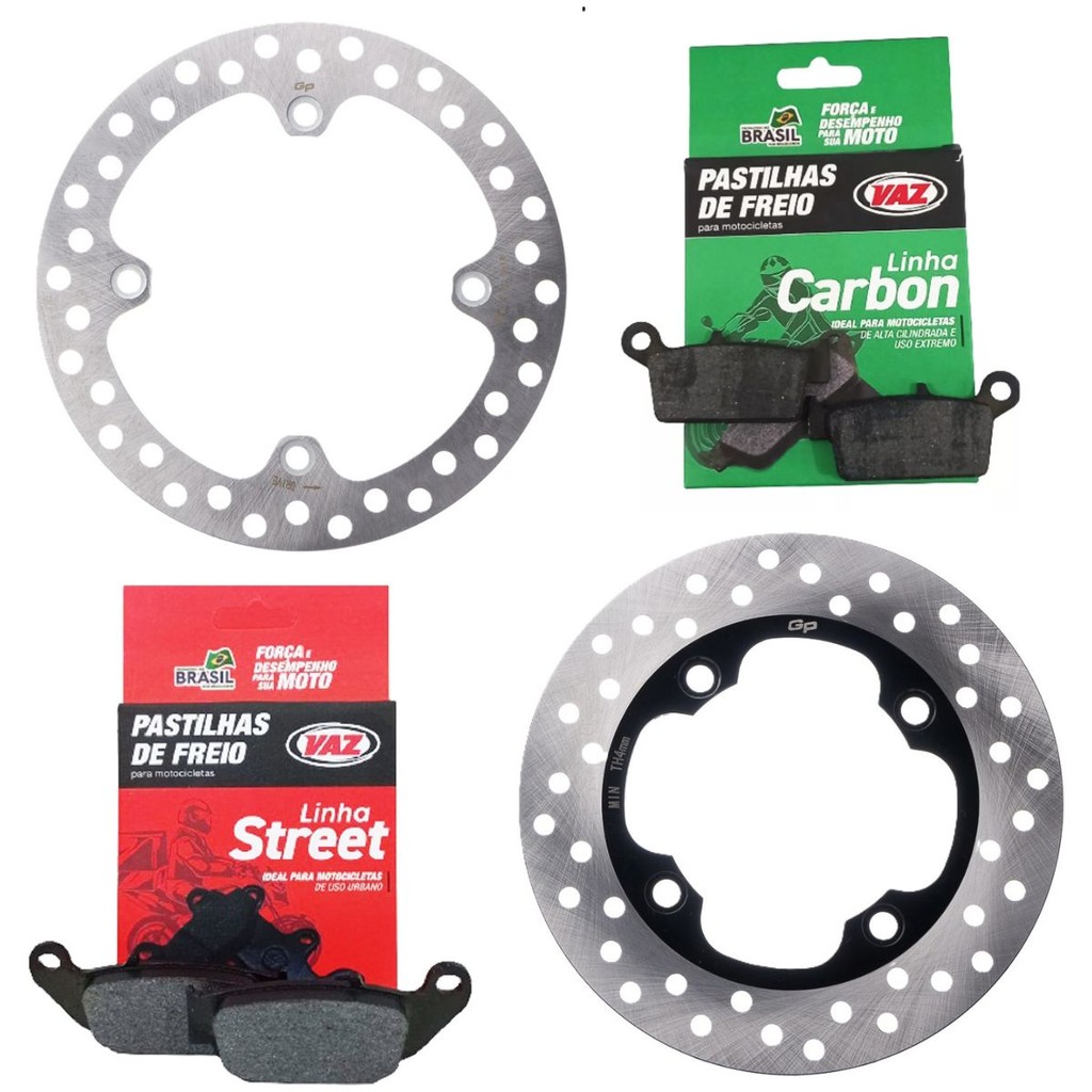 Kit Discos de Freio Xre 300 Sem Abs 2009-2018 + Pastilhas Vaz em Oferta na Shopee