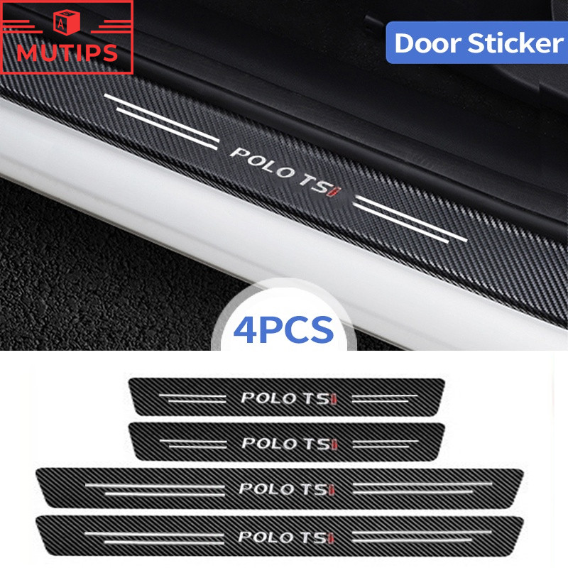 Protetor De Couro Para Soleira De Porta De Carro , Portas De Fibra De Carbono E Adesivos-Malas Volkswagen Polo Tsi