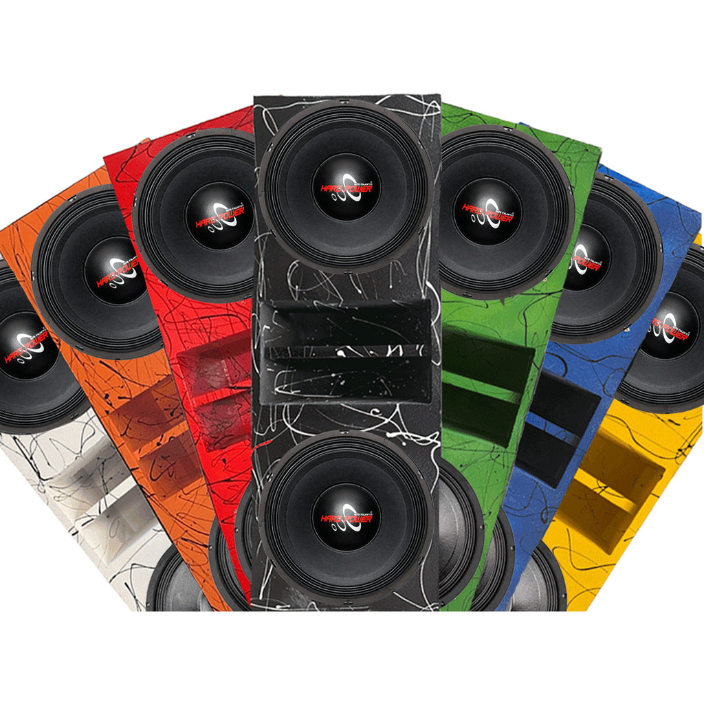 CAIXA DUTO RÉGUA 2 ALTO FALANTES HARD POWER 12 HP 750 WOOFER CORES em Oferta na Shopee