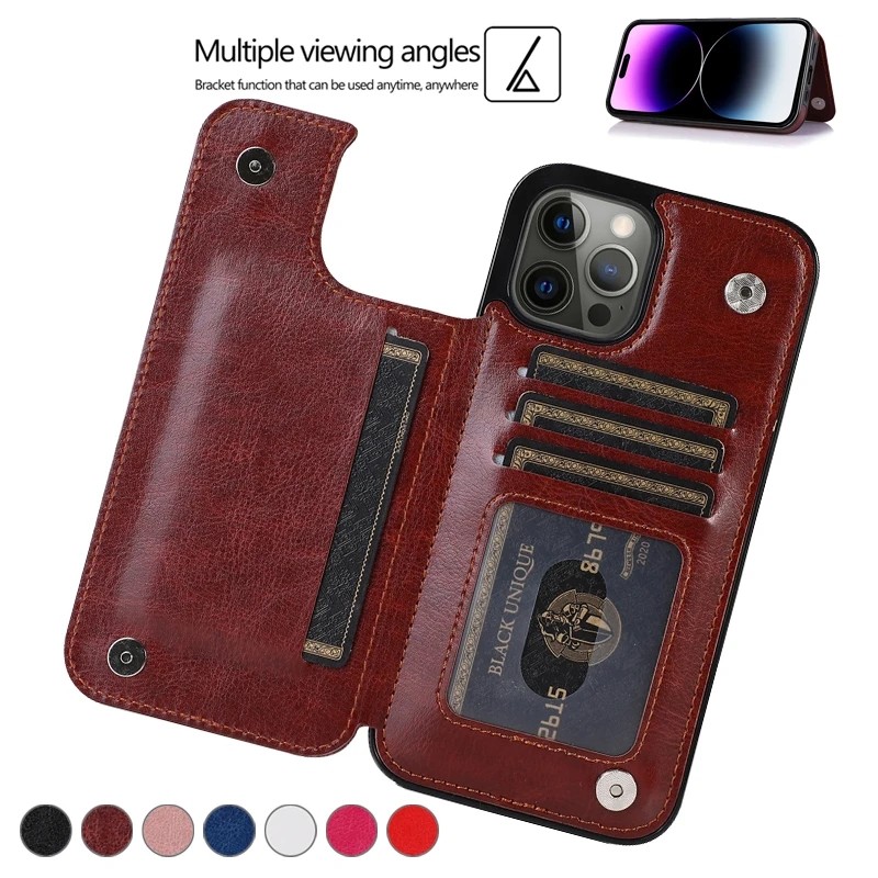 Para Samsung Galaxy A15 A35 A55 A14 A54 A13 A33 A53 A73 A12 A22 A32 A52 A17 A37 A57 A16 A26 A36 A56 Capa De Couro Cartei